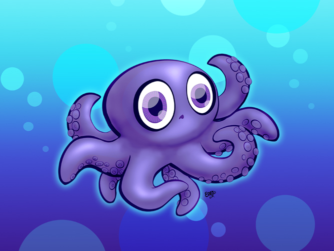 Shy Baby Octopus